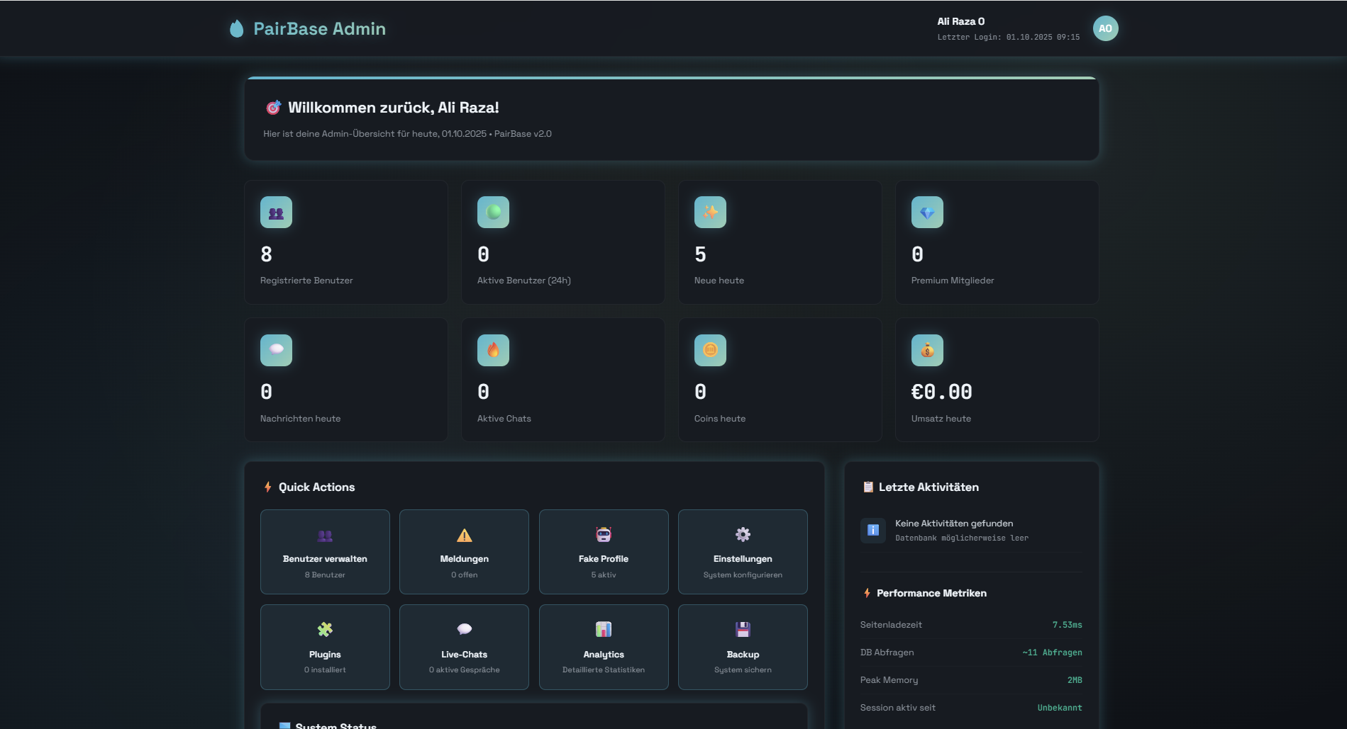 Admin Dashboard